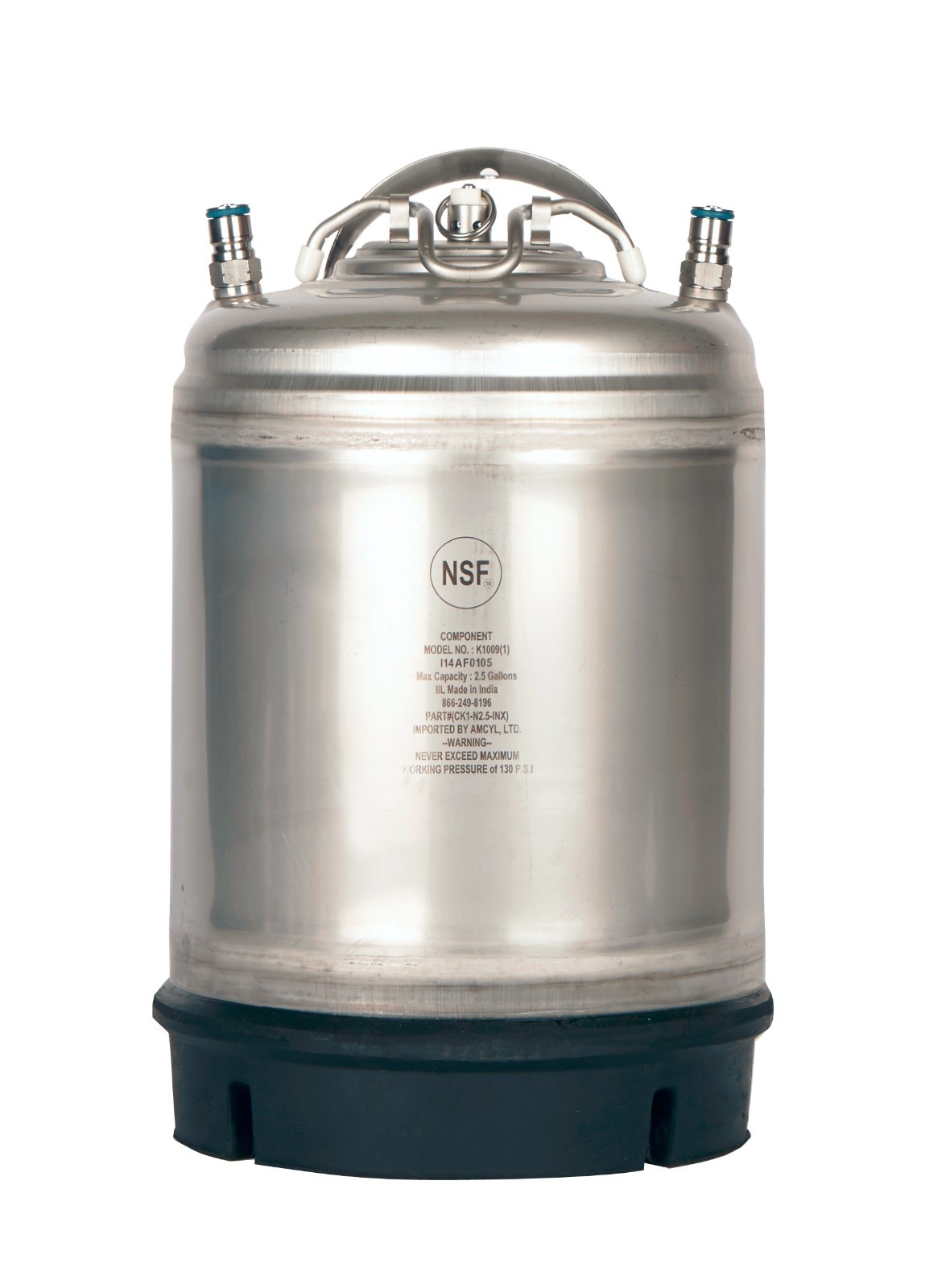 Keg Kit 2.5 Gal Ball Lock Keg 5 lb. CO2 Tank Regulator and Parts Homebrew Beer