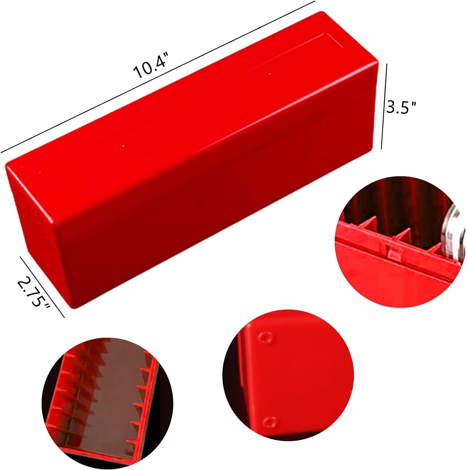 6Pack Storage Box Plastic Case for 20 Certified PCGS NGC Slabs Coin Holders RED