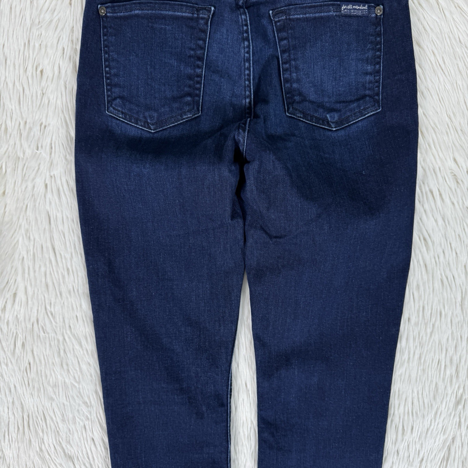 7 For All Mankind Gwenevere Dark Wash High Waist Ankle Denim Jeans Women's 26