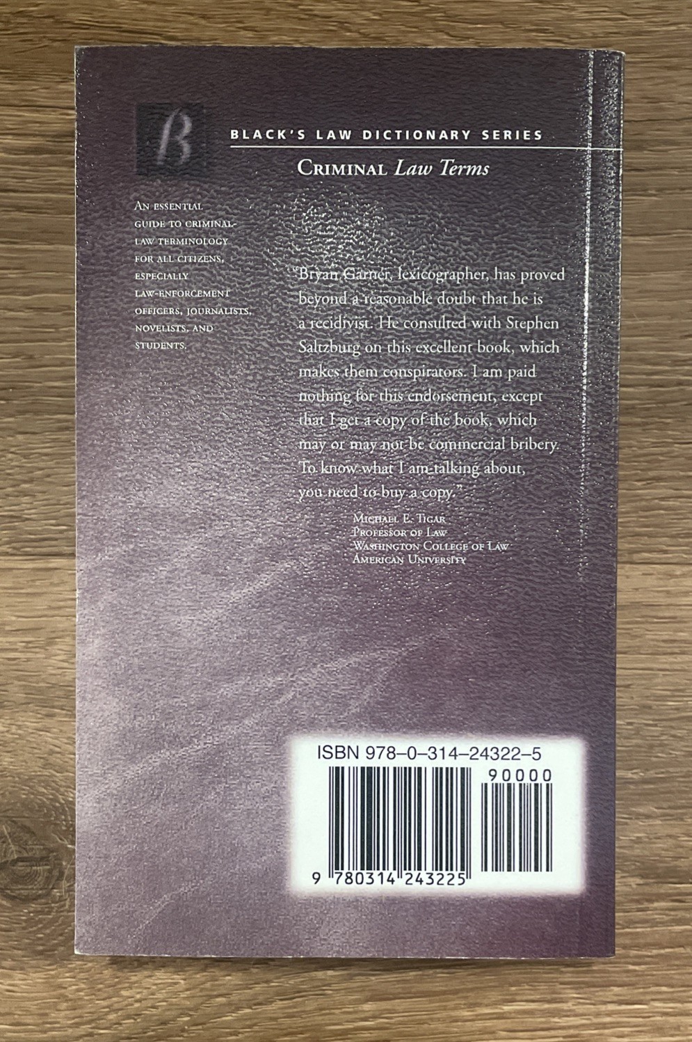 A Dictionary of Criminal Law Terms Bryan A Garner Black’s Law Dictionary Series