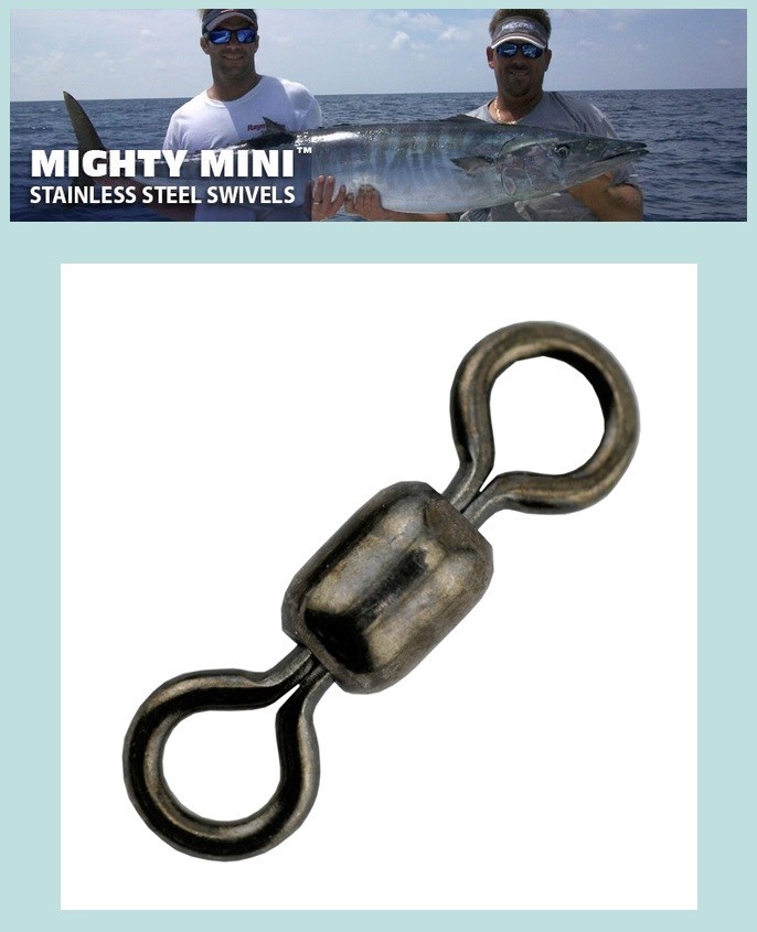 AFW MIGHTY-MINI Stainless Steel Crane Swivels 50 Pack SIZES 1,3,5,7,10,12,14,1/0
