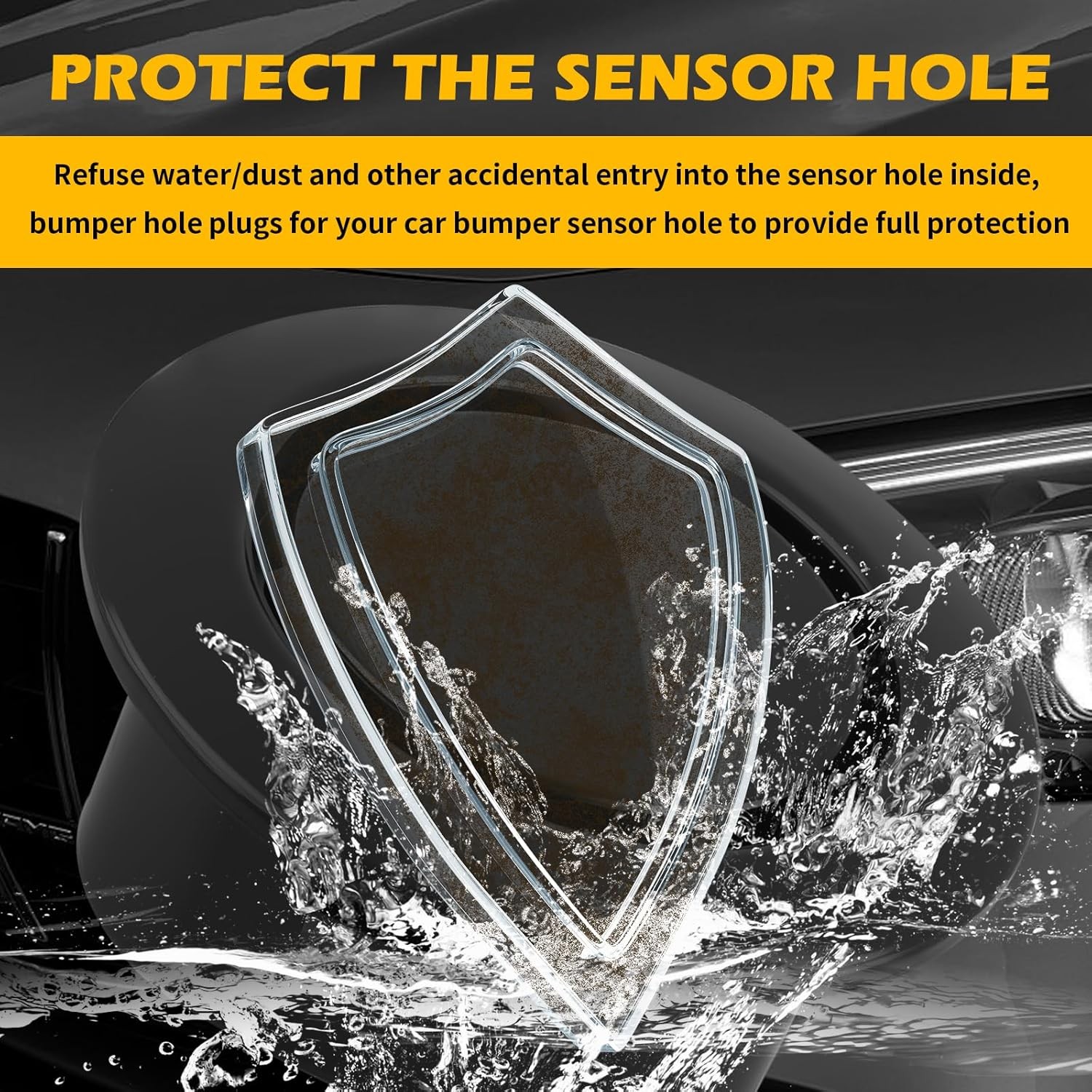 10PCS Car Bumper Hole Plugs Cover Parking Sensor Radar Holes Dustproof