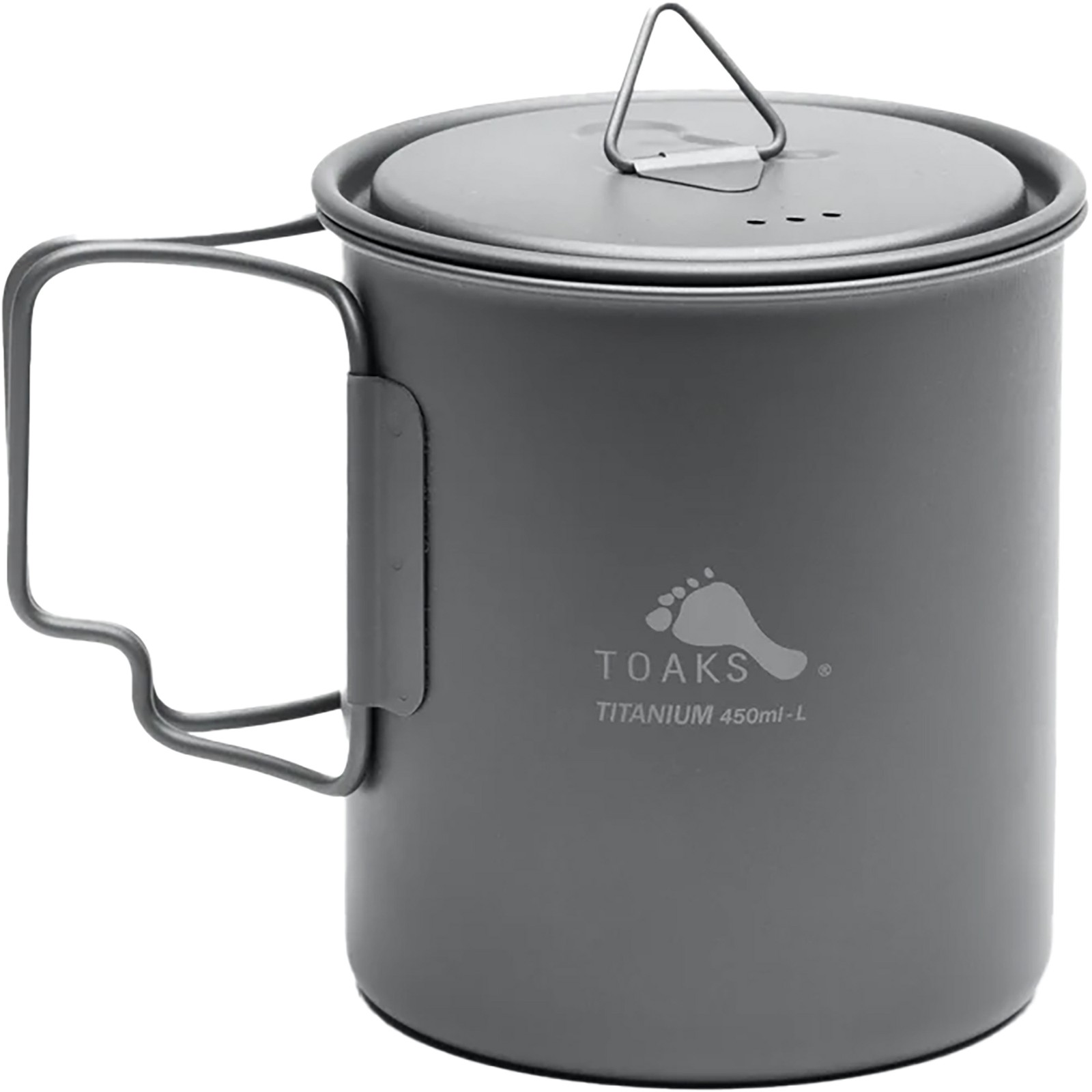 TOAKS 450ml Ultralight Titanium Cup with Lid - CUPLID450 - Outdoor Camping