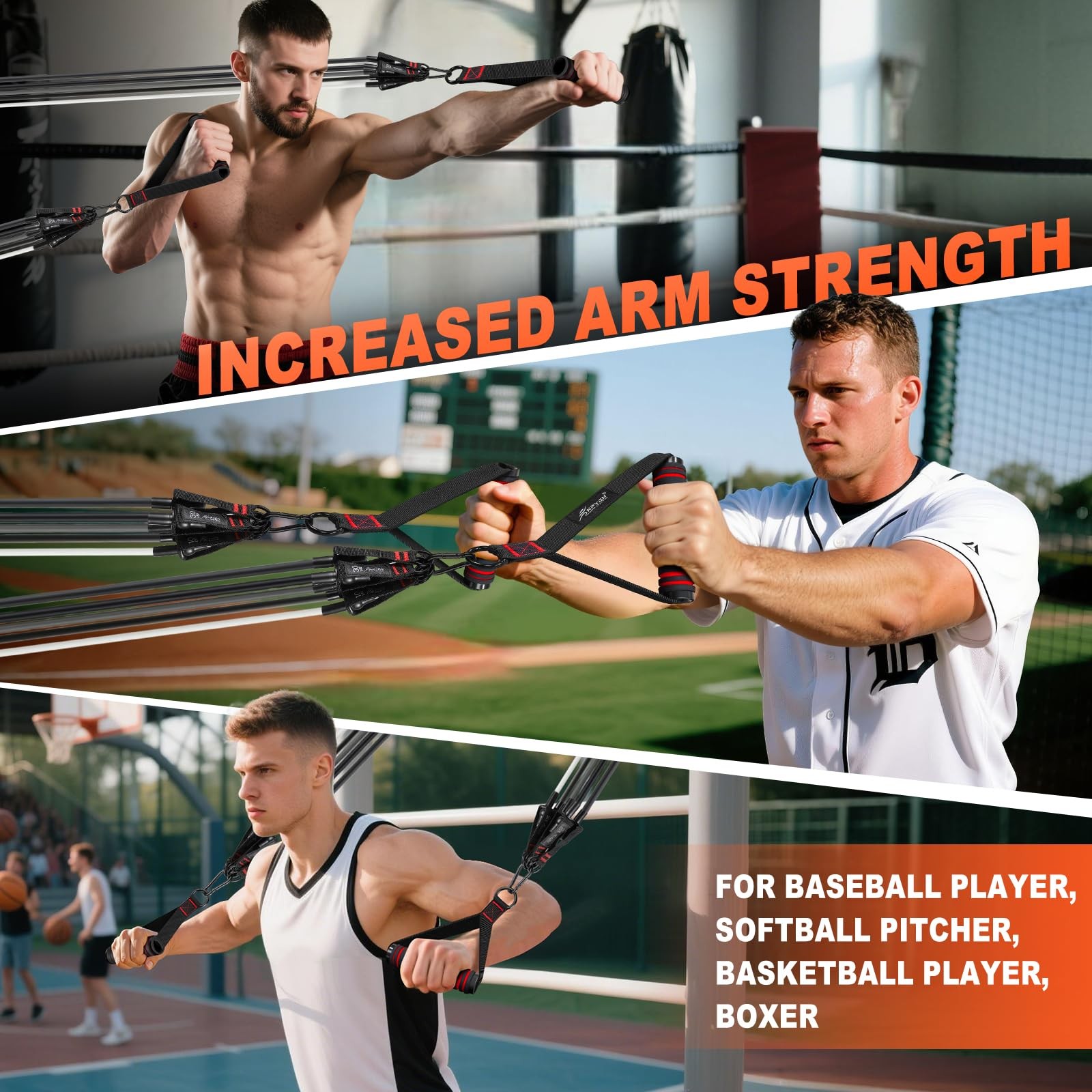 Resistance Band with Handles & Door Anchor and Ankle Straps, for Exercise, Fi...