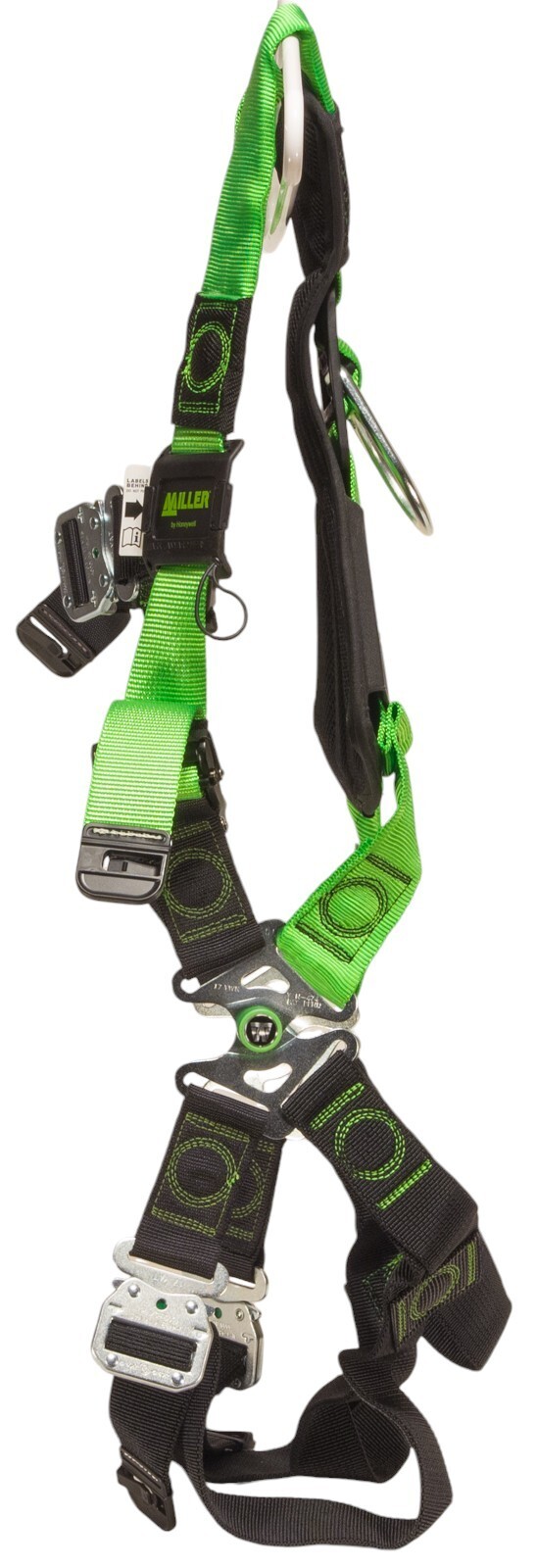 Miller Revolution Harness XS Green Python Webbing Quick Connect Leg Buckles