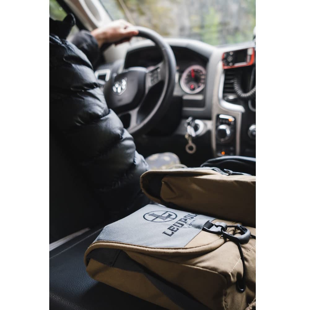 Leupold GO AFIELD Binocular Case Shadow, Tan/Gray, Small (Approx 6"x6"x2")