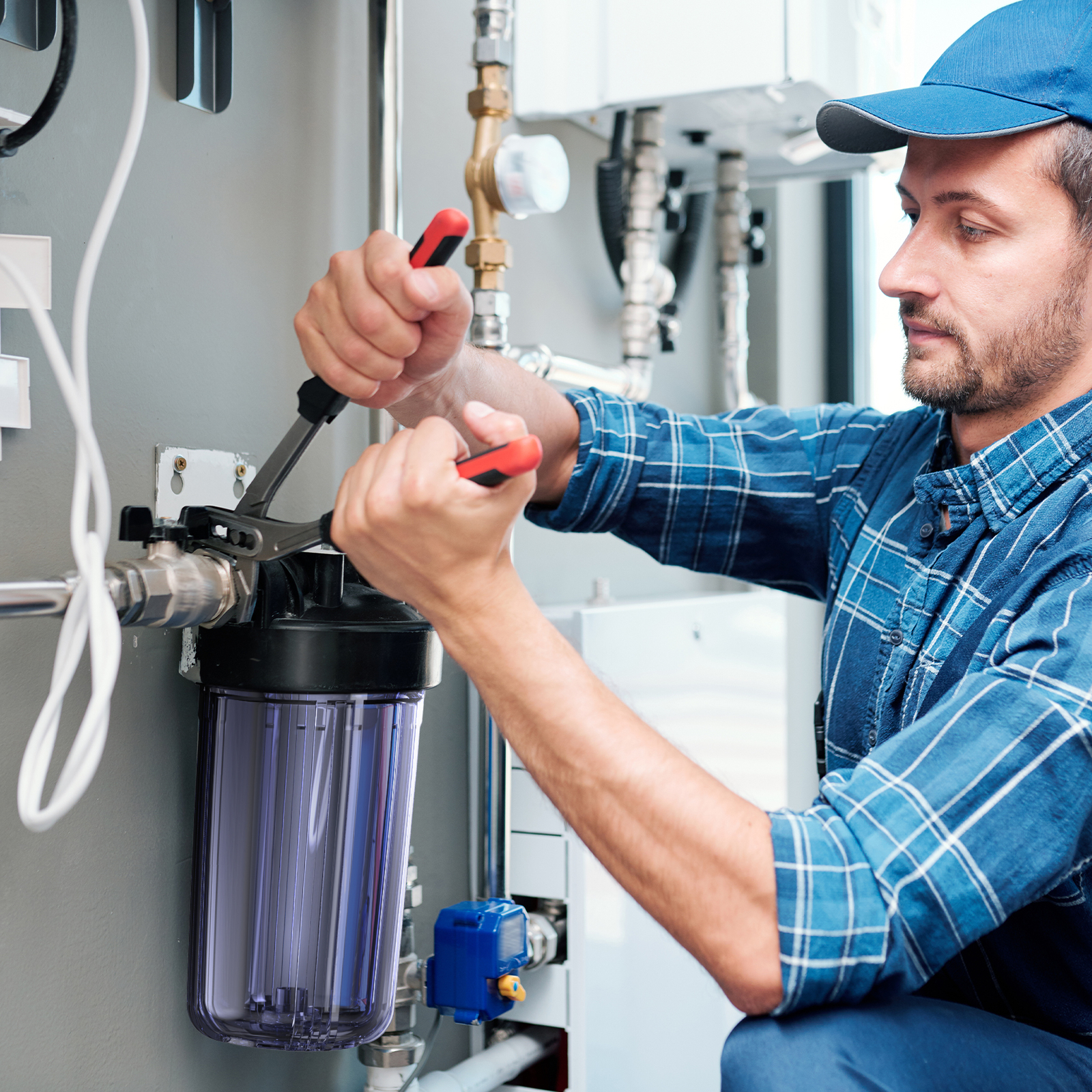 Big Blue Whole House Water Filter System City/Well Water Filtration 100000 Gal