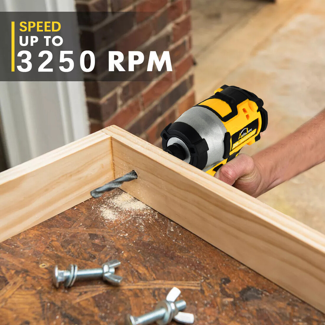 Brushless Cordless Impact Driver,for Dewalt 20V Max Battery,1/4" Compact,4 Speed