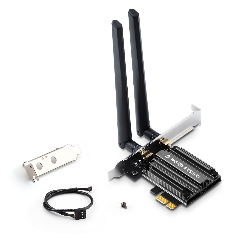 AX5400 WiFi 6E PCIe Card for Gaming Desktop 5400Mbps Tri-Band Bluetooth 5.3 6GHz
