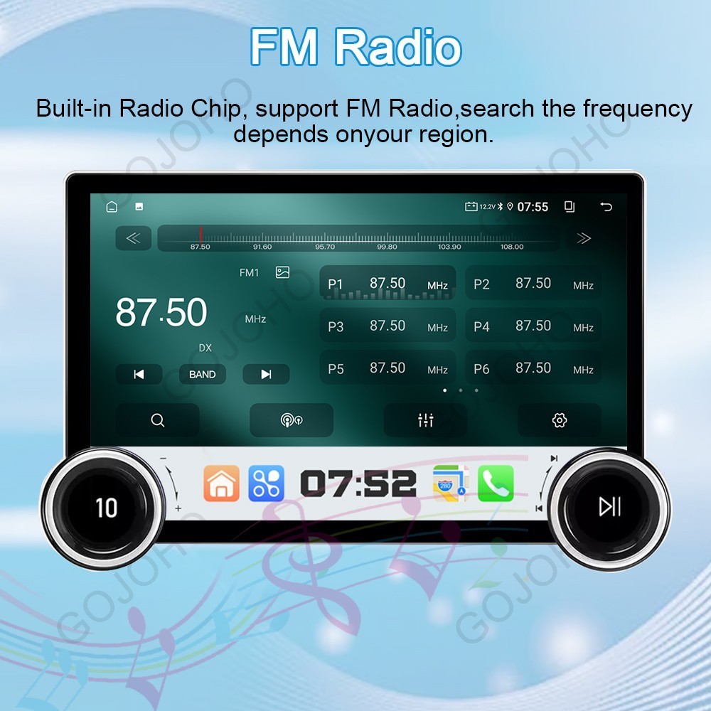 CarPlay 4+64GB For Toyota Sienna 2004-2010 Android 13 Car Stereo Radio Navi GPS