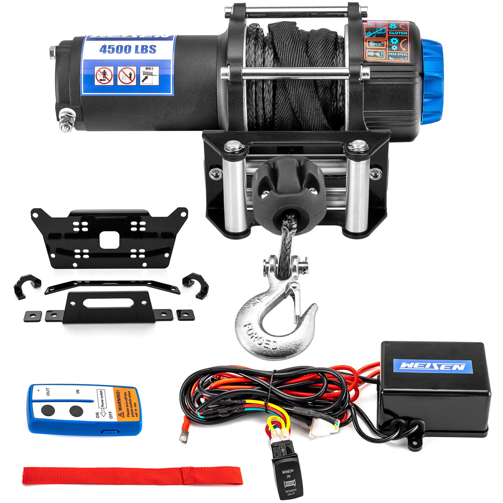 UTV 12V 4500LB Winch Mount Kit No Drill For Honda Talon 1000X 1000R-4 2019-2025