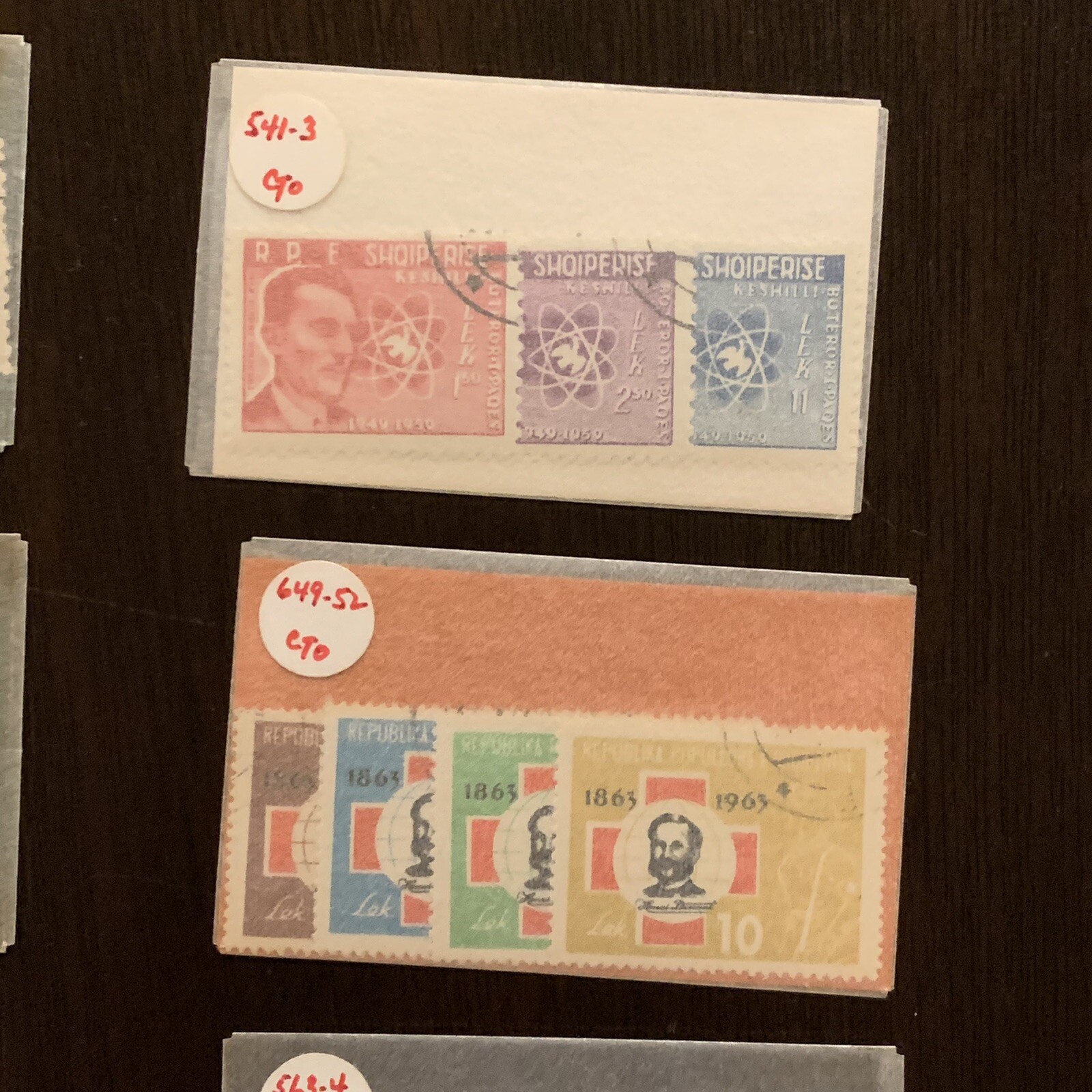 ALBANIA LOT OF STAMPS IN GLASSINES MINT, USED, CTO, SHORT SETS AND MORE
