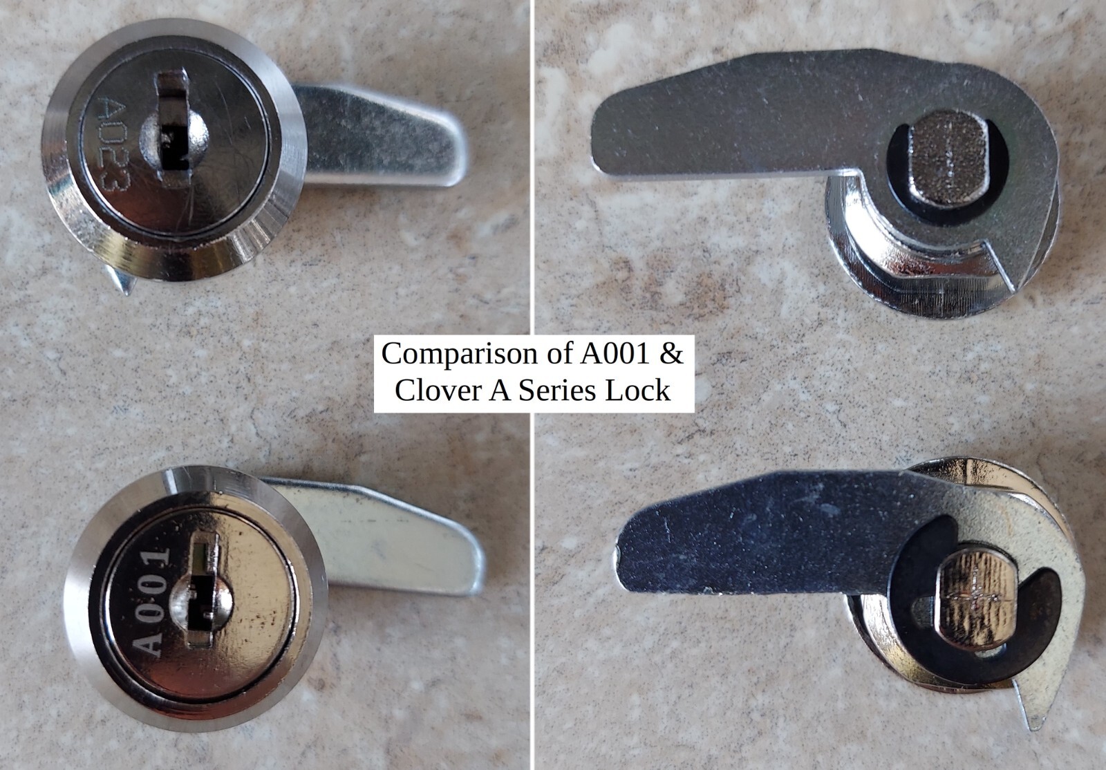 Cash Drawer Lock & Keys - Fits Clover D100 to Replace Codes A001 thru A200