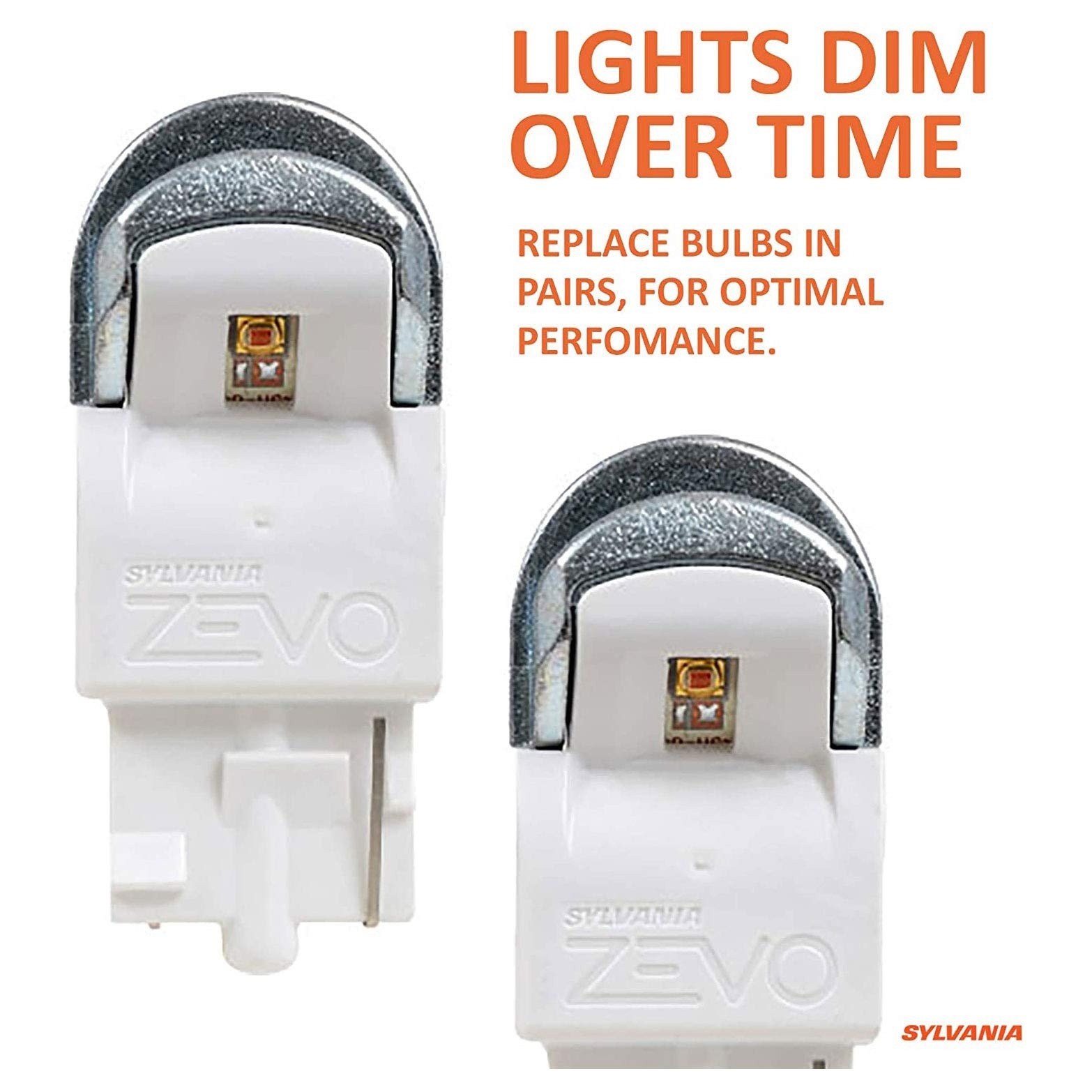 SYLVANIA - 7443 T20 ZEVO LED Amber Bulb - Bright LED Bulb, Ideal for Park and...