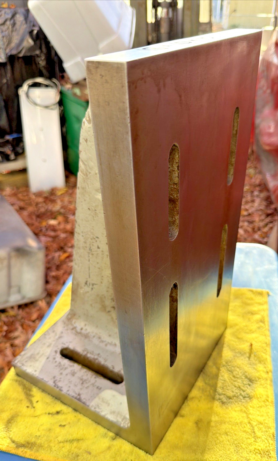 18 X 10 X 10 Slotted Webbed Angle Plate Milling Machine Set Up Fixture Jig Bore