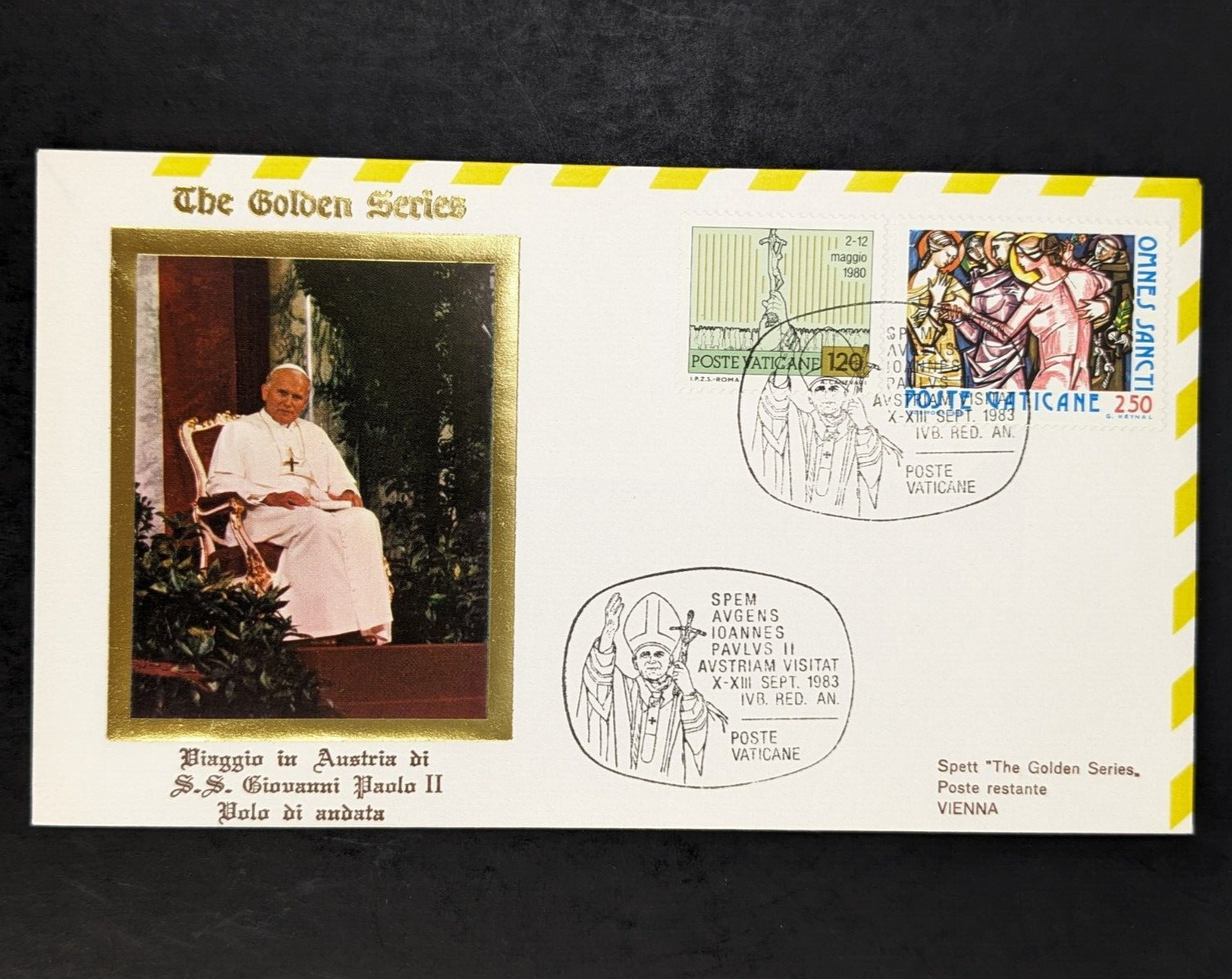Pope John Paul II, The Golden Series Trip to Austria, 6 Covers Plus Stamps