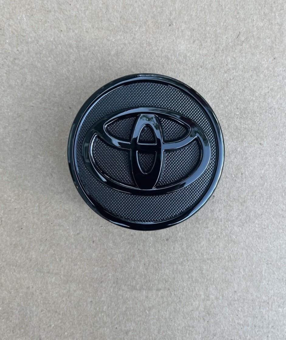 4x TOYOTA WHEEL RIM RIMS CENTER HUB CAP CAPS GLOSS BLACK LOGO 57MM PRIUS COROLLA