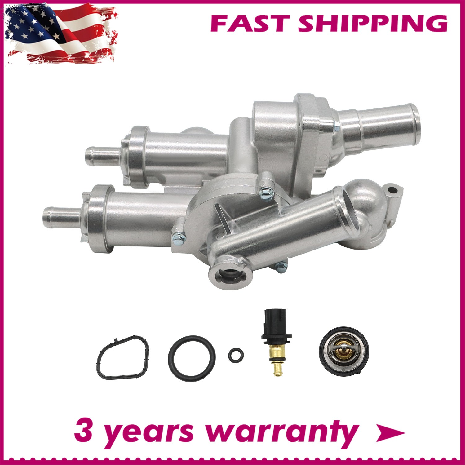 Aluminum Thermostat Housing Assembly For 2007-2017 Jeep Patriot 2.0L 2.4L