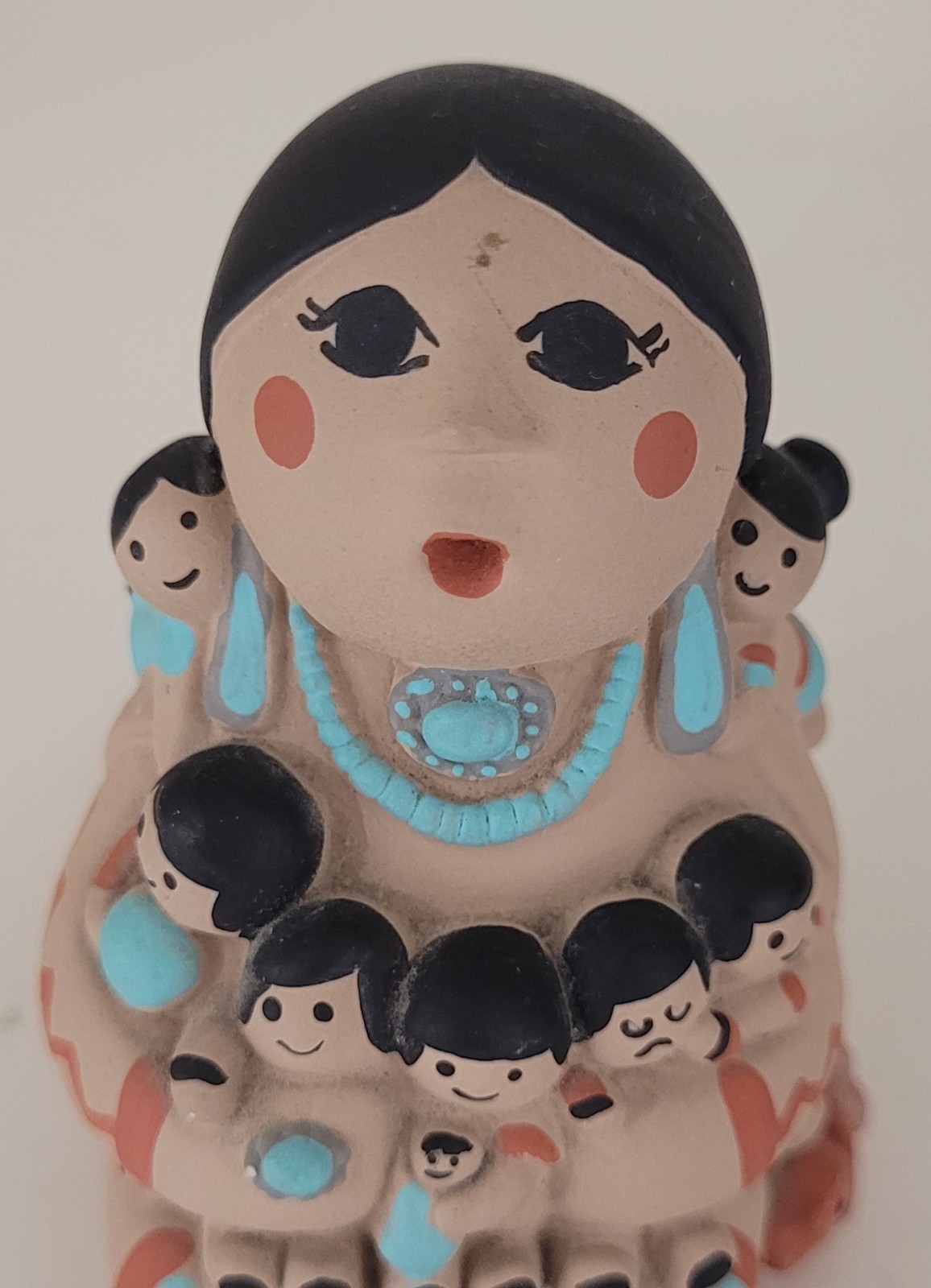 Vintage Teissedre Signed Native American Storyteller Hand Painted Figurine