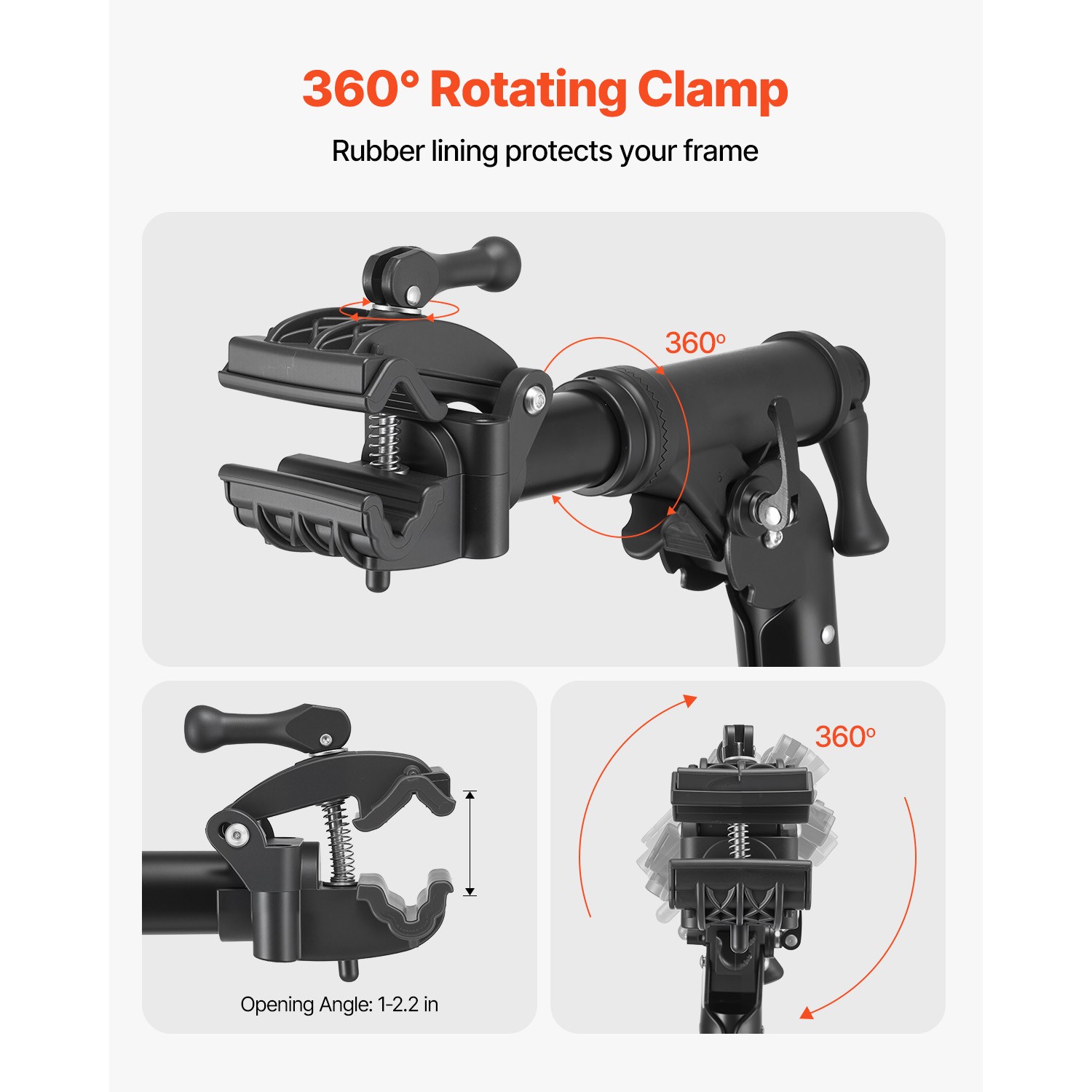 Bike Repair Stand 85 lb Adjustable Bicycle Maintenance Rack with Tool Tray