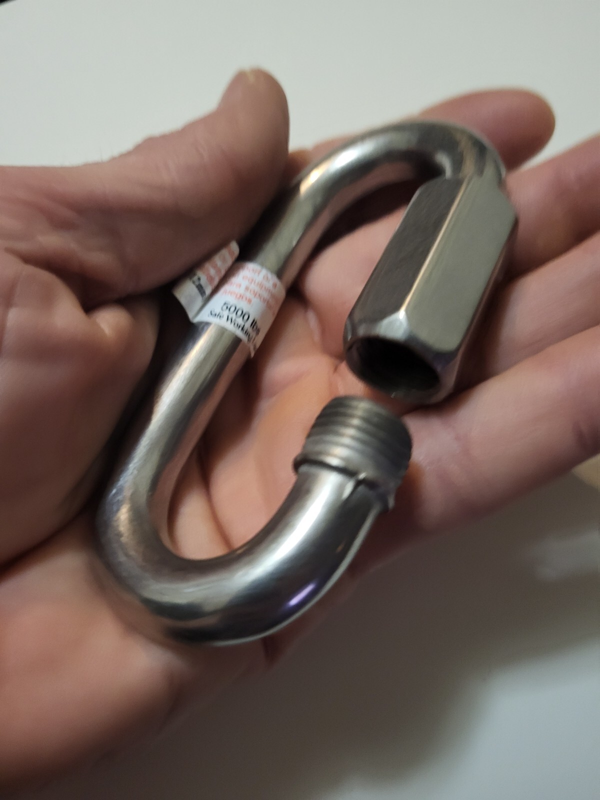 Stainless steel quick link 316 1/2" (12mm) 5000SWL marine grade.