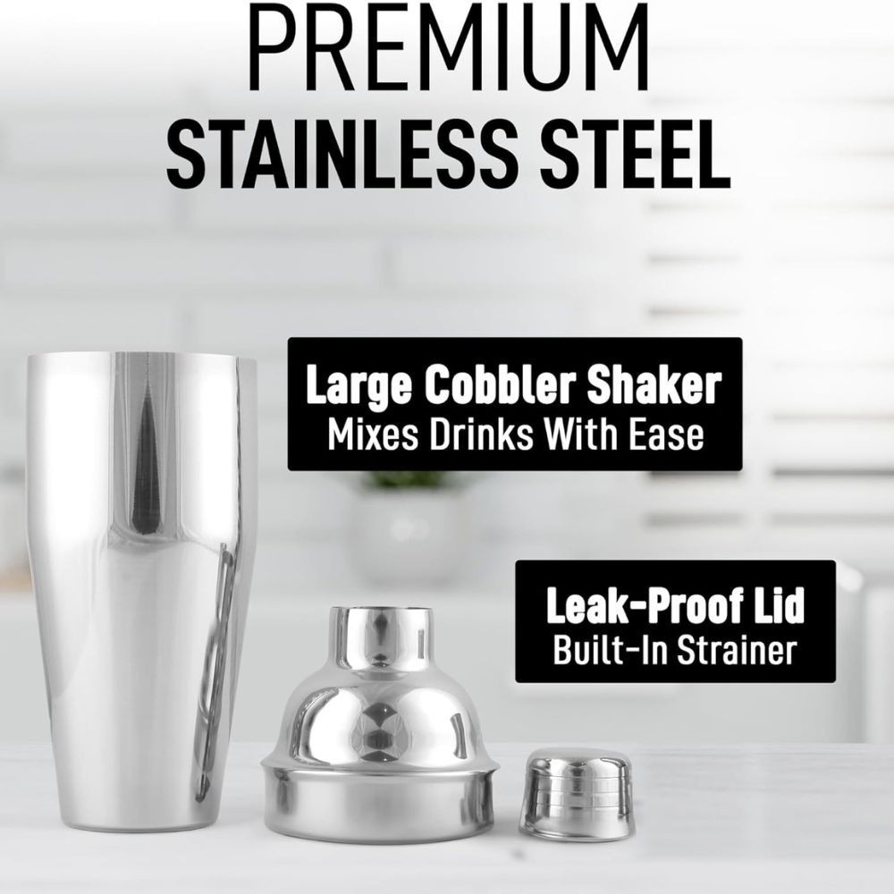 Zulay 24 oz Stainless Steel Cocktail Shaker