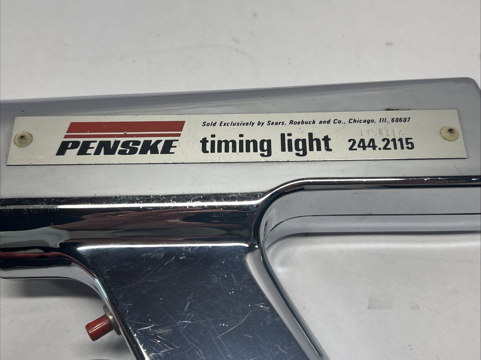 Vintage Sears Roebuck Penske Chrome Power Auto Timing Light Gun 244.2115 Manual