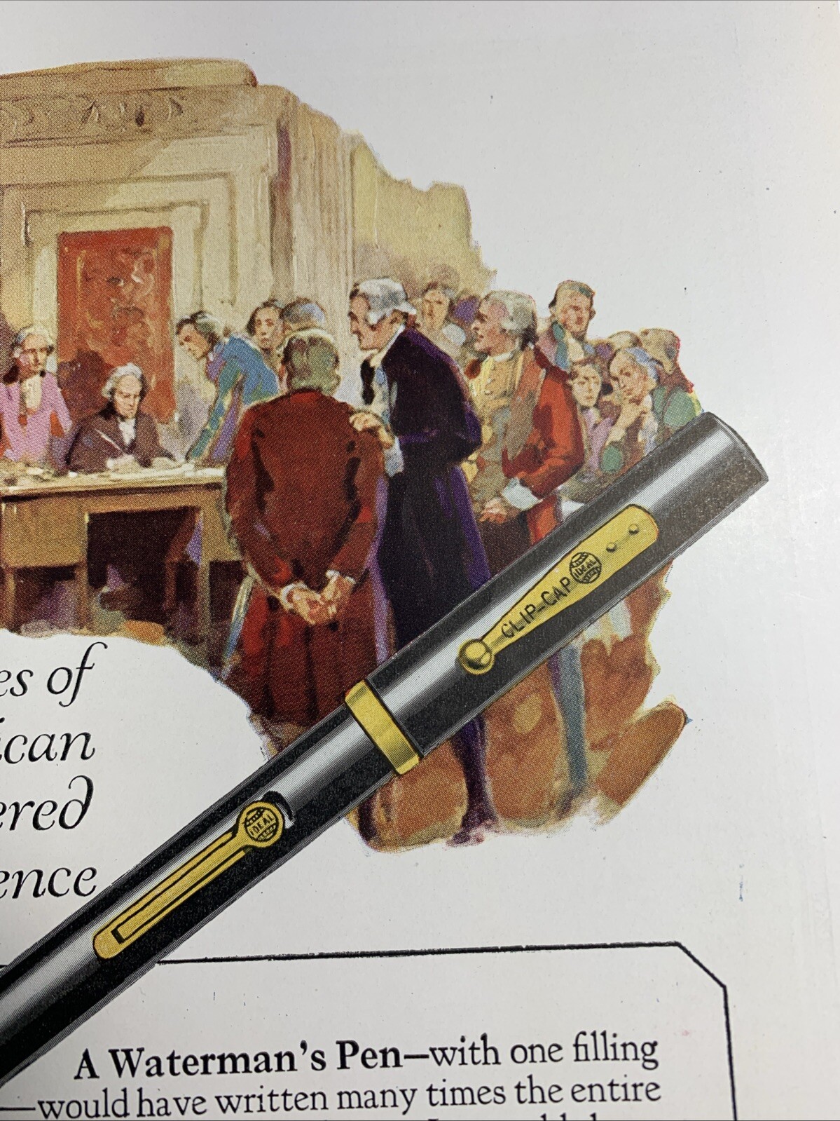 Waterman’s Ideal Fountain Pen Ad C 1910’s Colorful