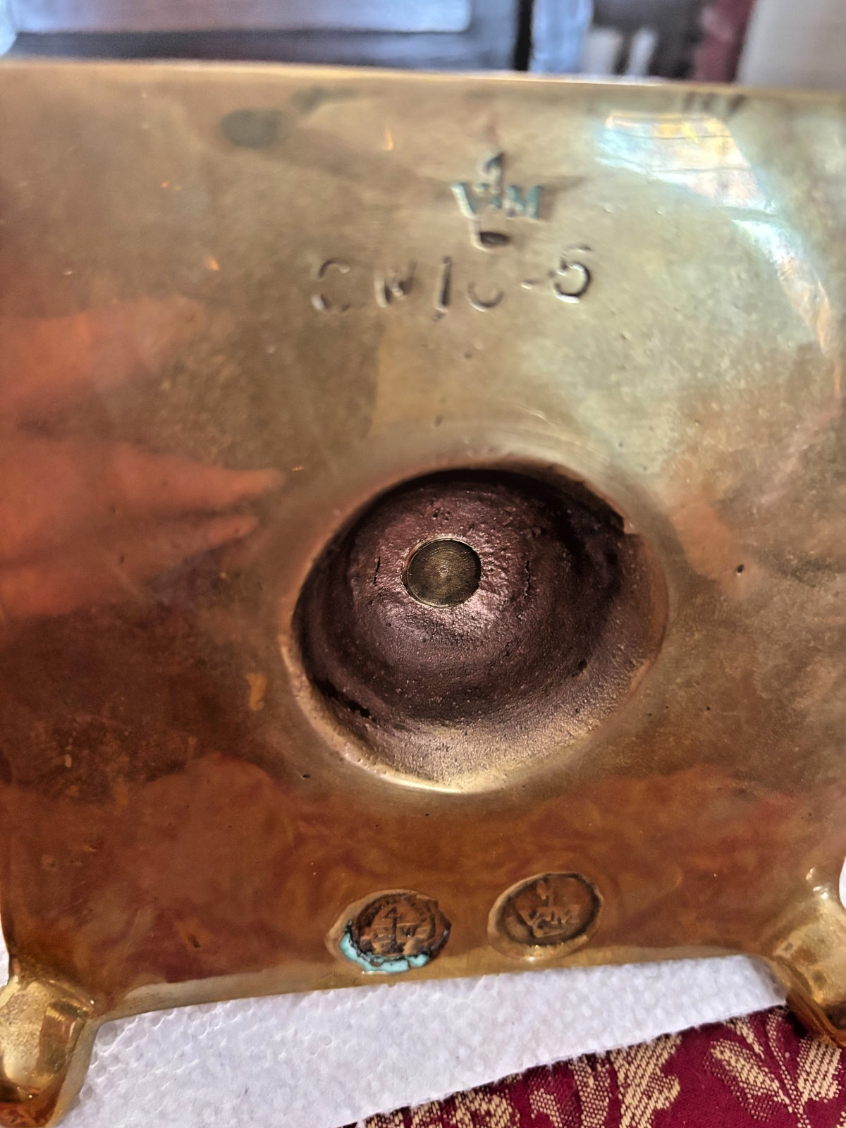 Vtg Metal Crafters Colonial Williamsburg 1690's Brass Candle Holder CW16-5