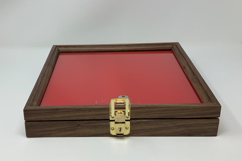 Walnut Wood Display Case 12 x 12 x 2 for Arrowheads Knifes Collectibles & More