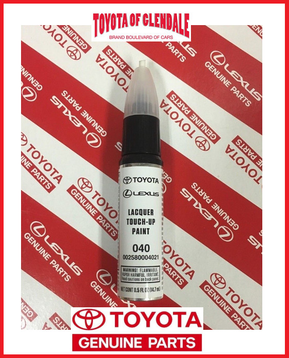 GENUINE TOYOTA LEXUS SUPER WHITE TOUCH-UP PAINT PEN CODE 040 OEM 00258-00040-21