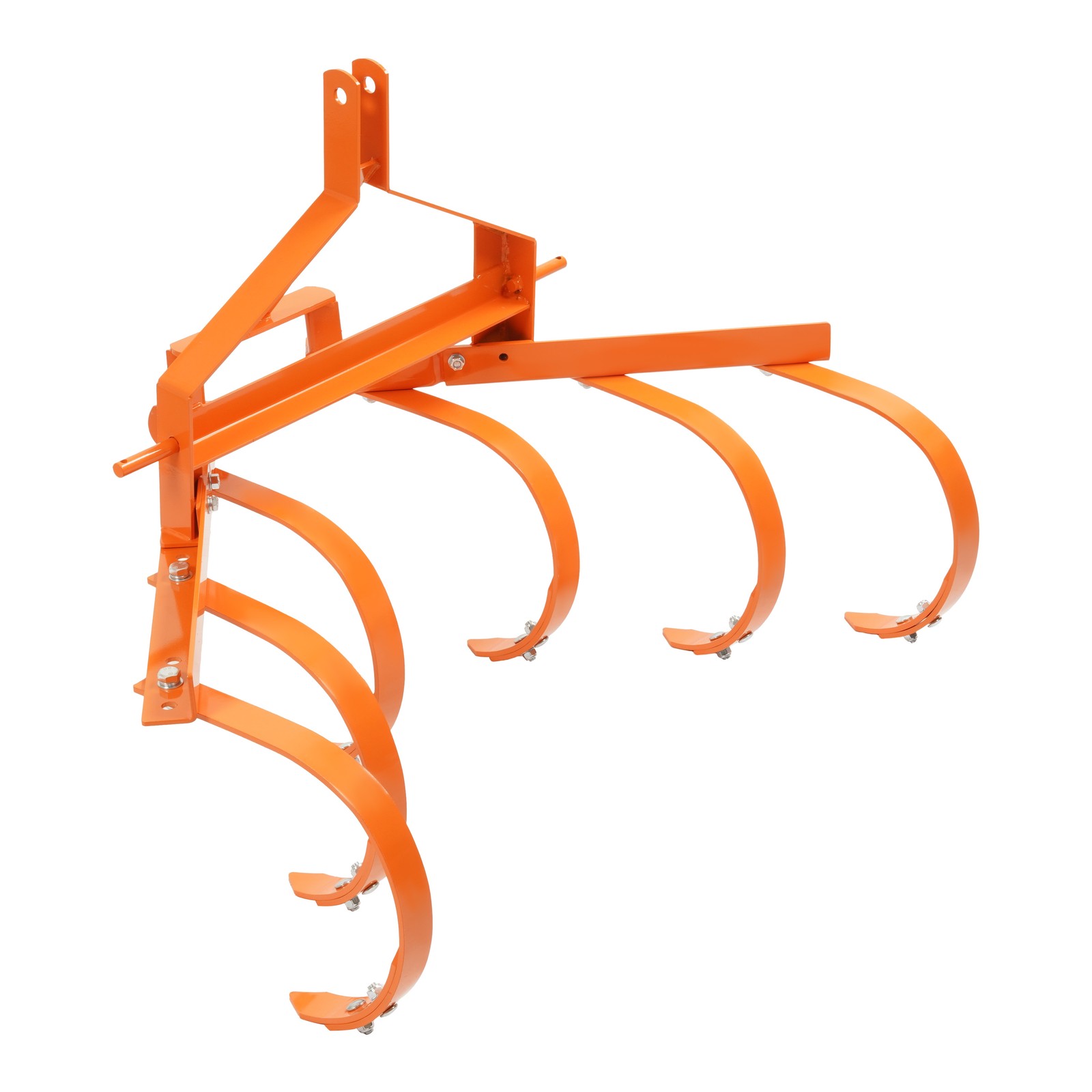 Cultivator with 6 Spring Steel Shanks 3 Point Quick Hitch Adujustable 18in-40in