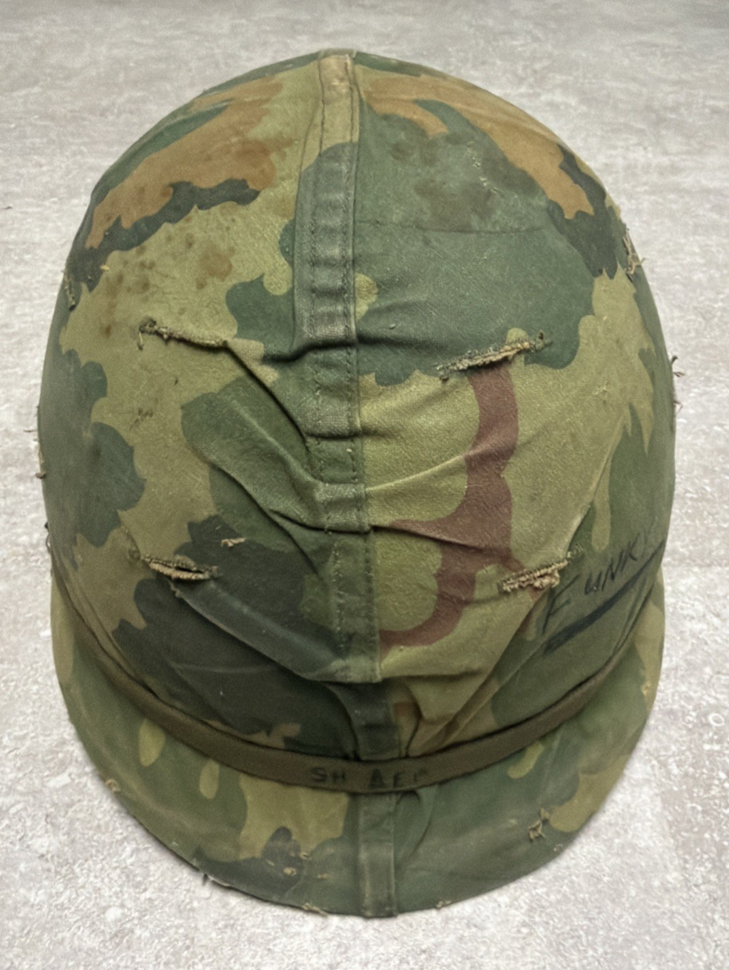 Vietnam WWII Steel Pot FRONT SEAM Helmet Mitchell Cover Liner NICE