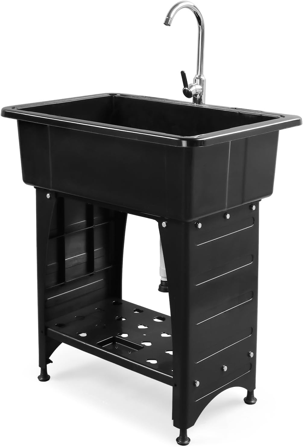Upgrade Height Utility Sink Laundry Tub Freestanding Utility Sink with Faucet