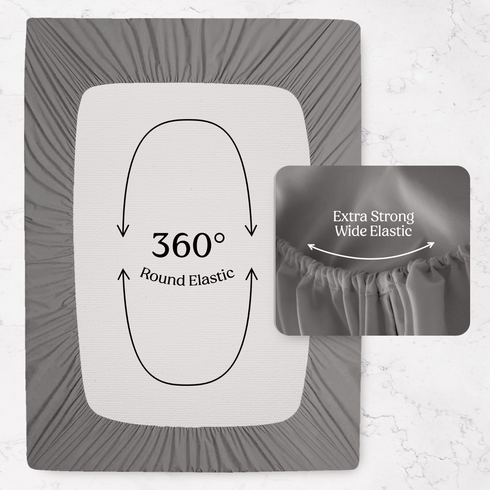 14'' Deep Pocket Fitted Sheets 1800 Count Bed Sheets Brushed Fabric Fitted Sheet