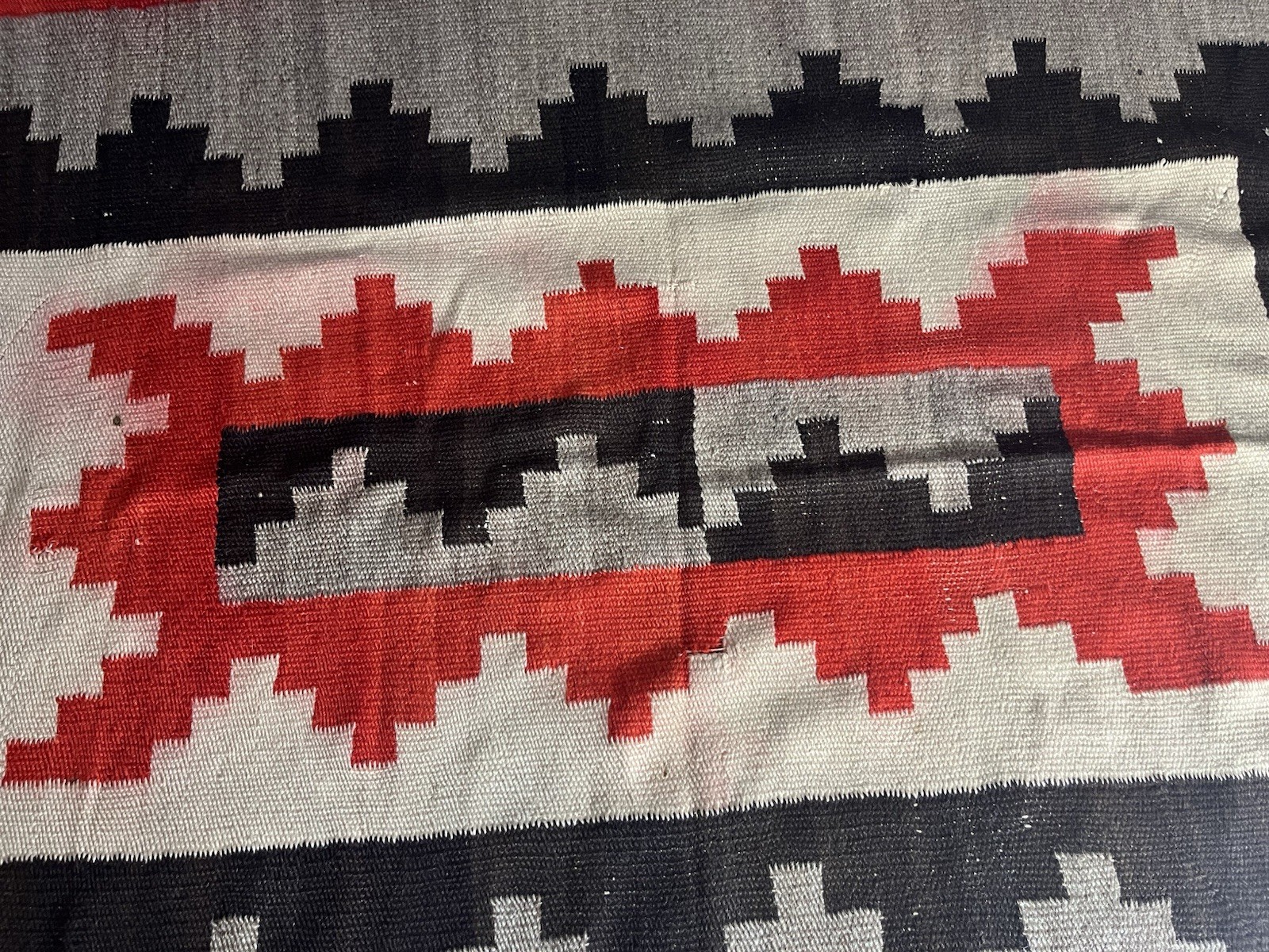 Antique Estate Navajo Ganado Weaving Approximately 72” X 49” Just $399!