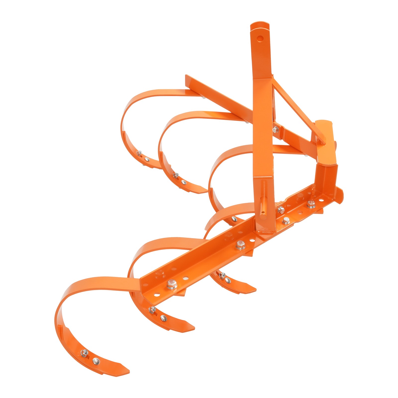 Cultivator with 6 Spring Steel Shanks 3 Point Quick Hitch Adujustable 18in-40in