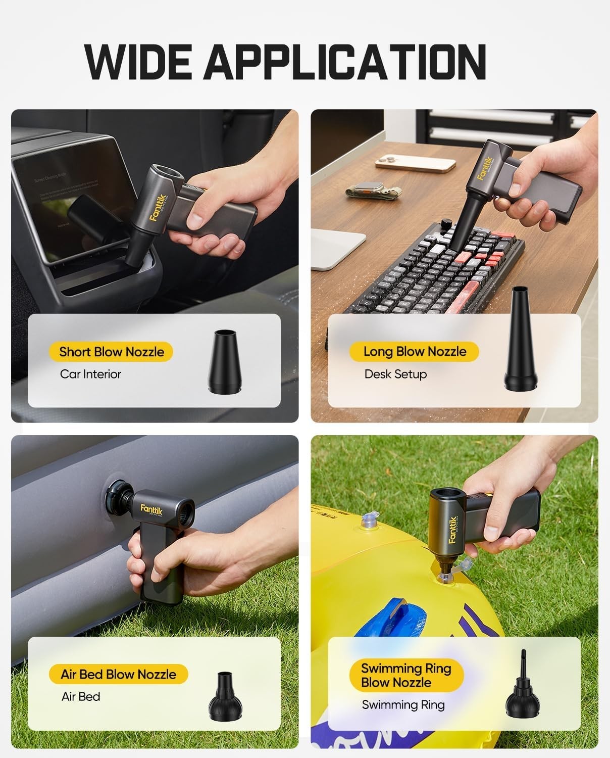 Fanttik B10 Pro Max Electric Air Duster, 130000RPM Brushless Motor, Compressed A