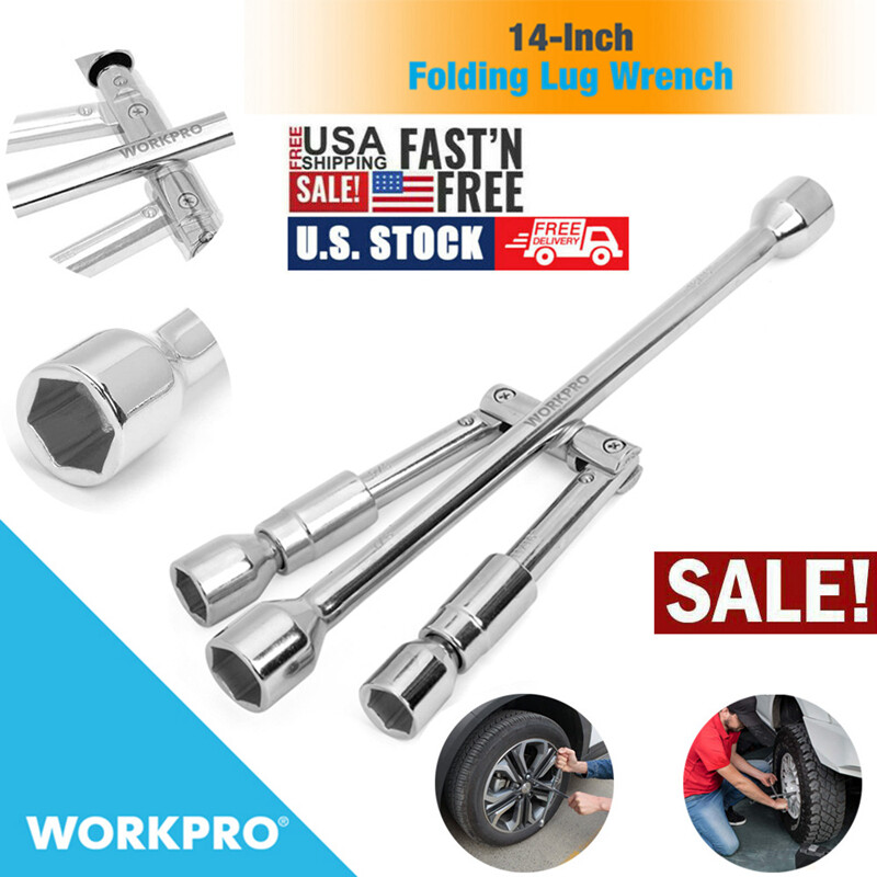 Universal Folding Lug Wrench Car Tire Repair Tool 4 Ways Cross Wrench Nut Wrench