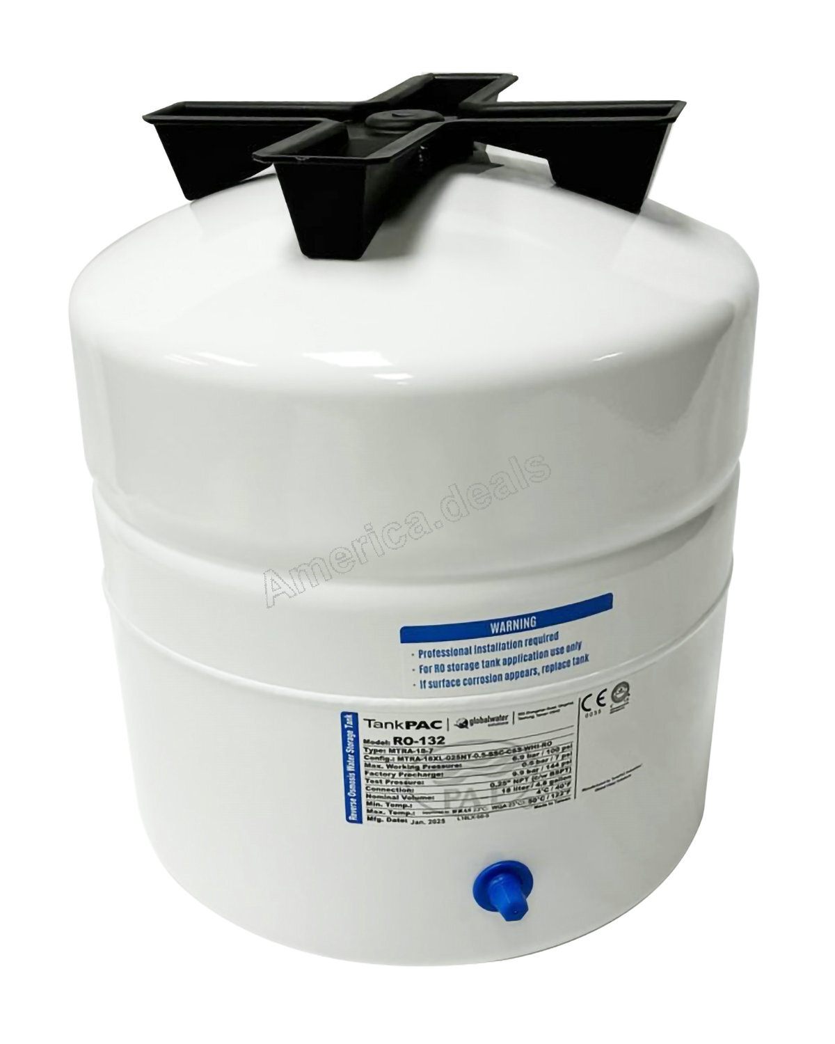 4.8 Gallon NSF Reverse Osmosis Water Tank - Water Storage Metal RO Water Tank