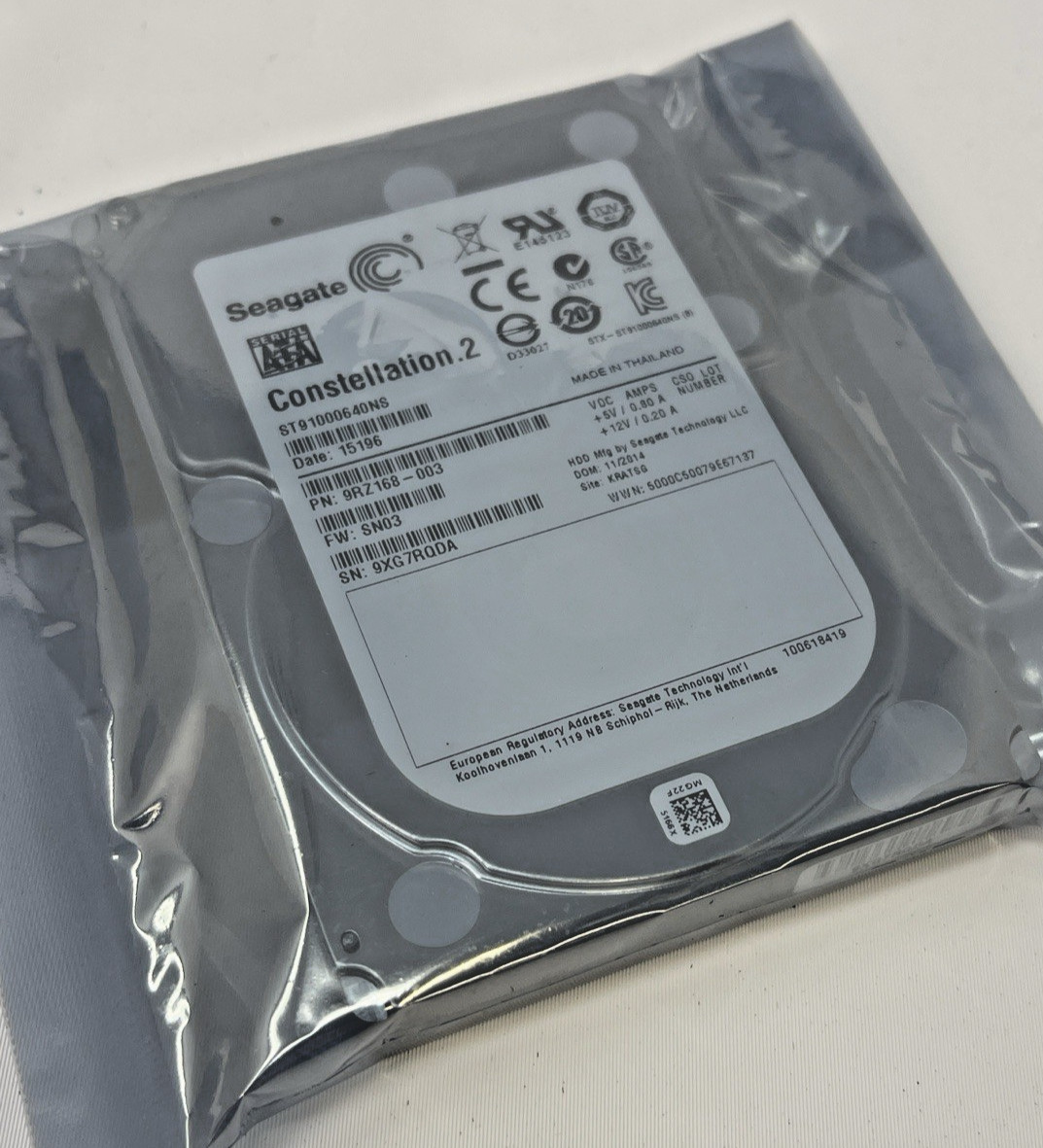 Seagate ST91000640NS 1TB Constellation.2 SATA 6Gb/s 7.2K 2.5" USED WIPED