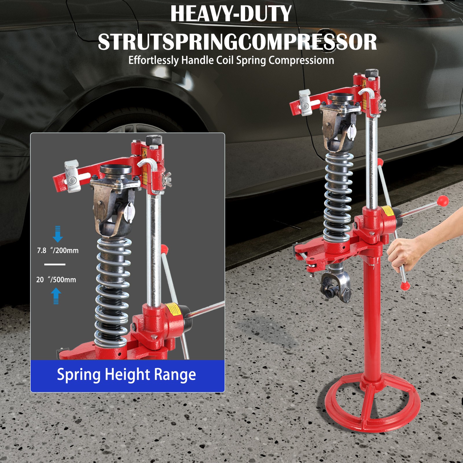 Hand Operate Strut Coil Spring Press Compressors Auto Tools Equipment Compress