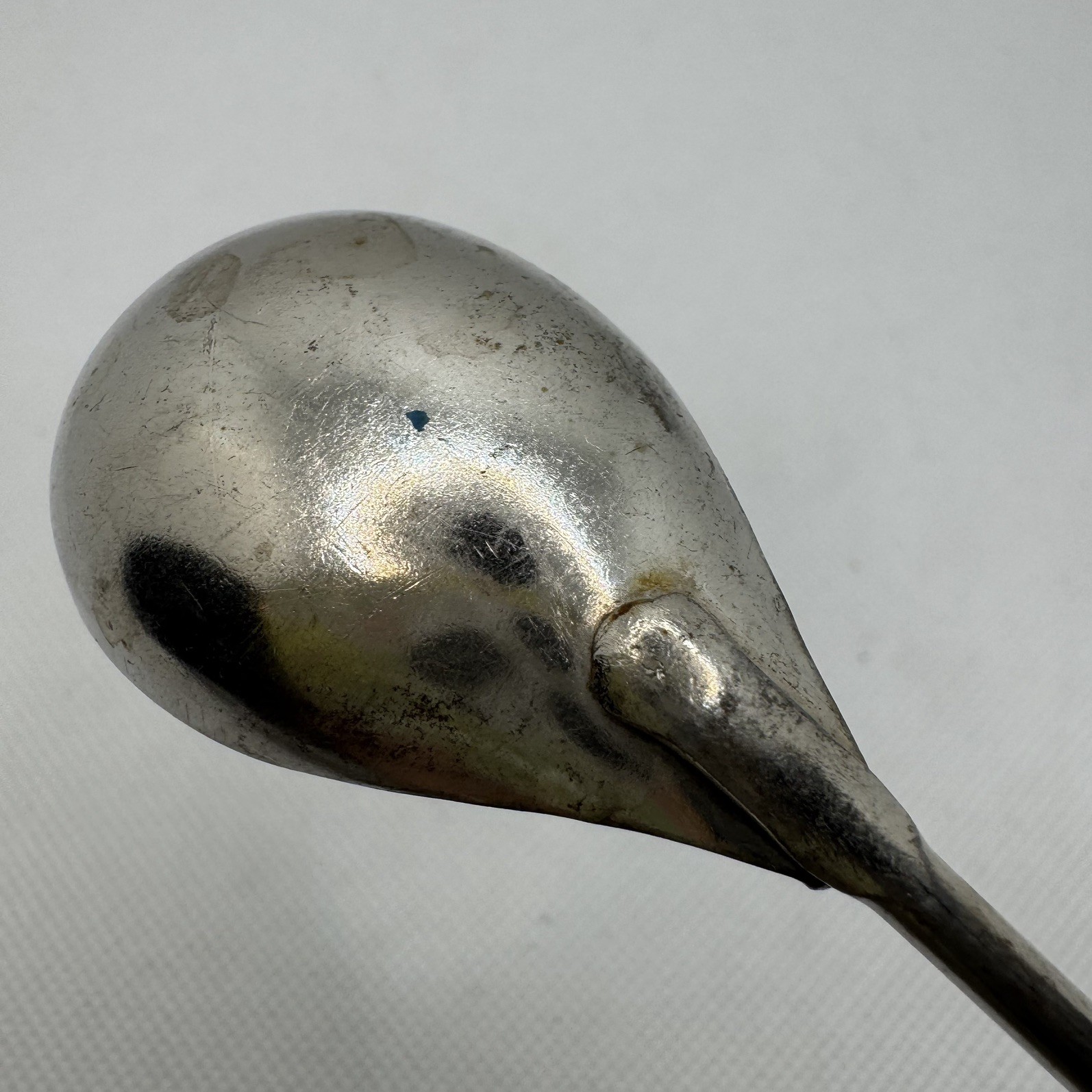 Vintage Cocktail Stir Spoon Muddler Stainless Steel Retro Red Handle