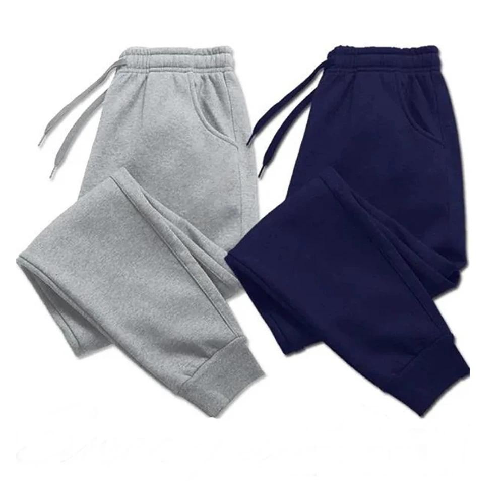 Men's Casual Pants Autumn Winter Fleece Sweatpants Men Running Jogger Sports