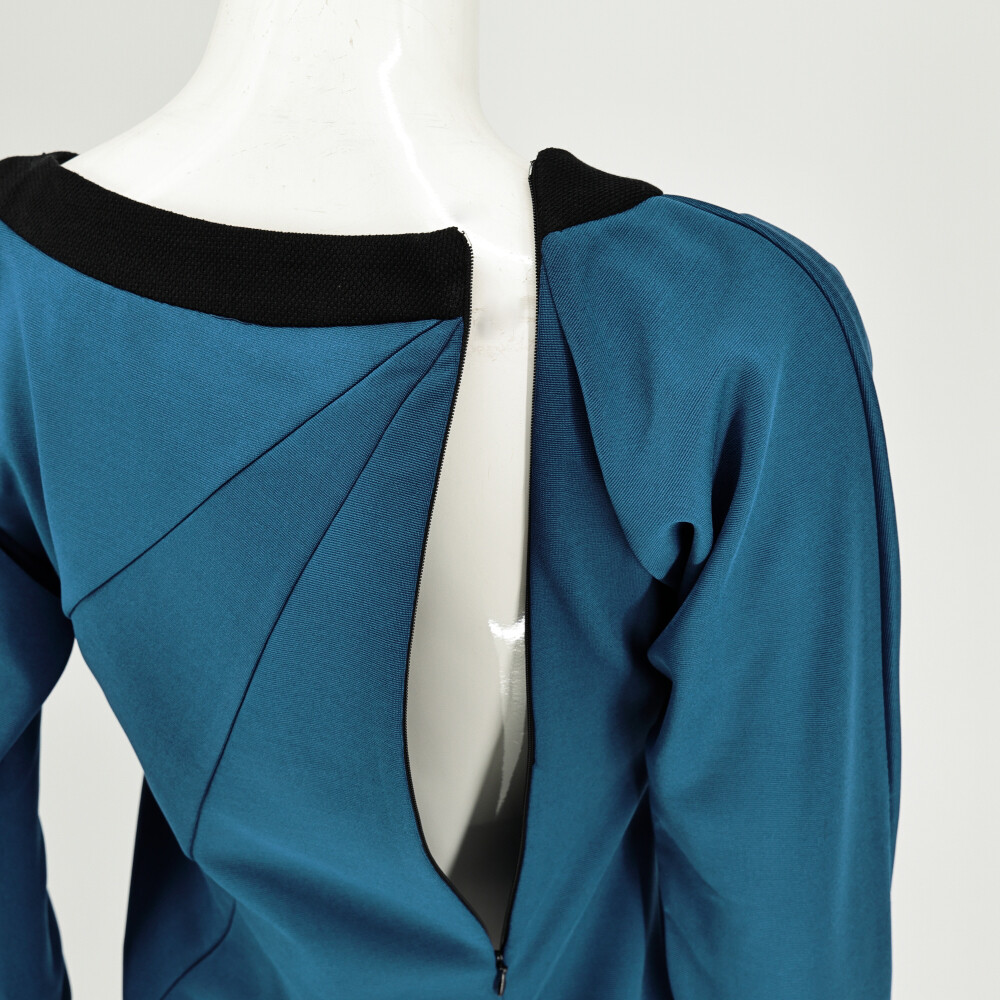 TOS Female Duty Blue Dress Cosplay The Original Series Starfleet Uniform Costume