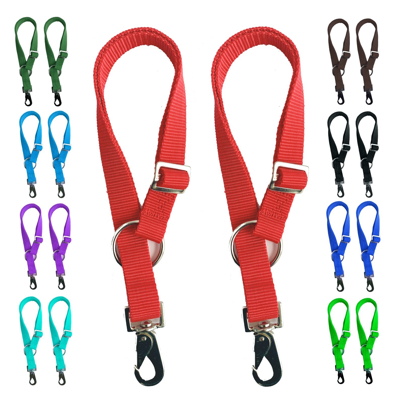 Majestic Ally Pack of 2 Horse Water Bucket Strap Hangers - Adjustable 18” to 30”