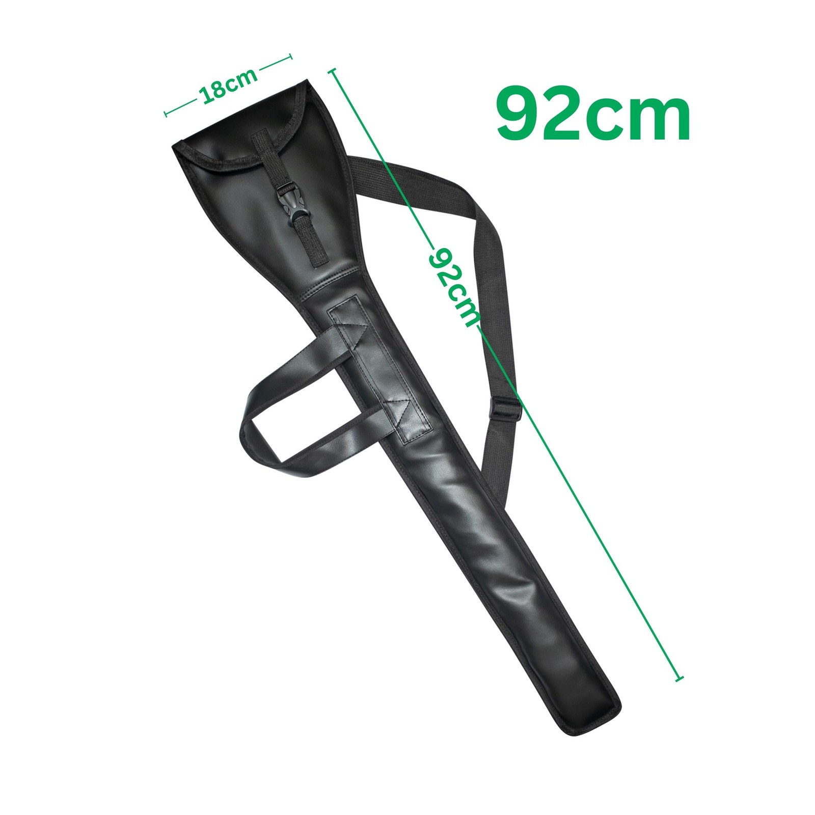 Masonic Knights Templar Sword Case Bag 92cm - Black Leather with Shoulder Str...