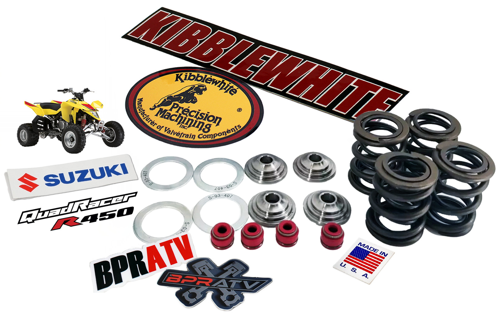 LTR450 LTR 450 LT-R450 Kibblewhite Valves Springs Guides Seals Head Rebuild Kit