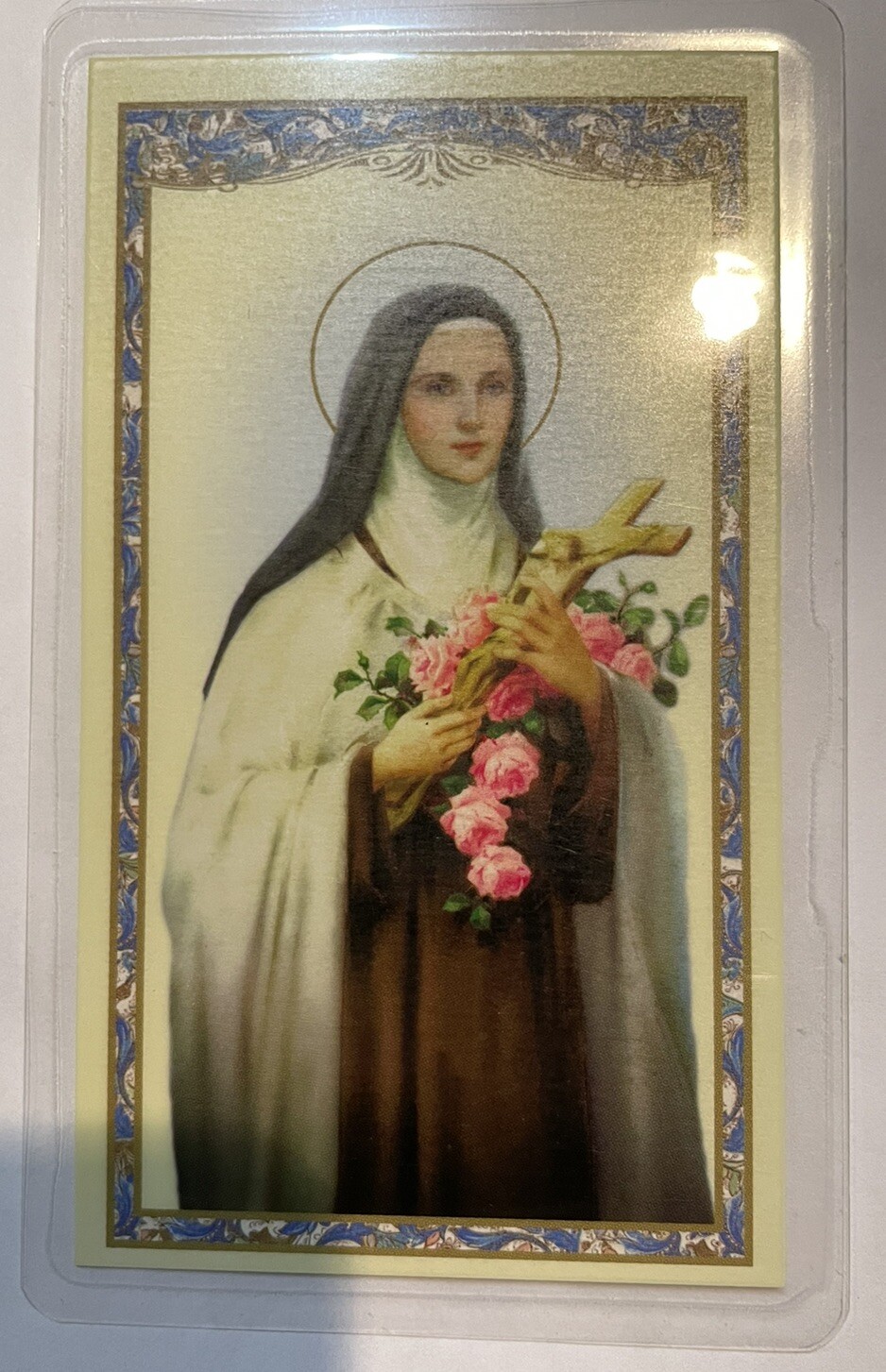 Holy Card Prayer to St. Therese - Laminated Catholic Prayer Card