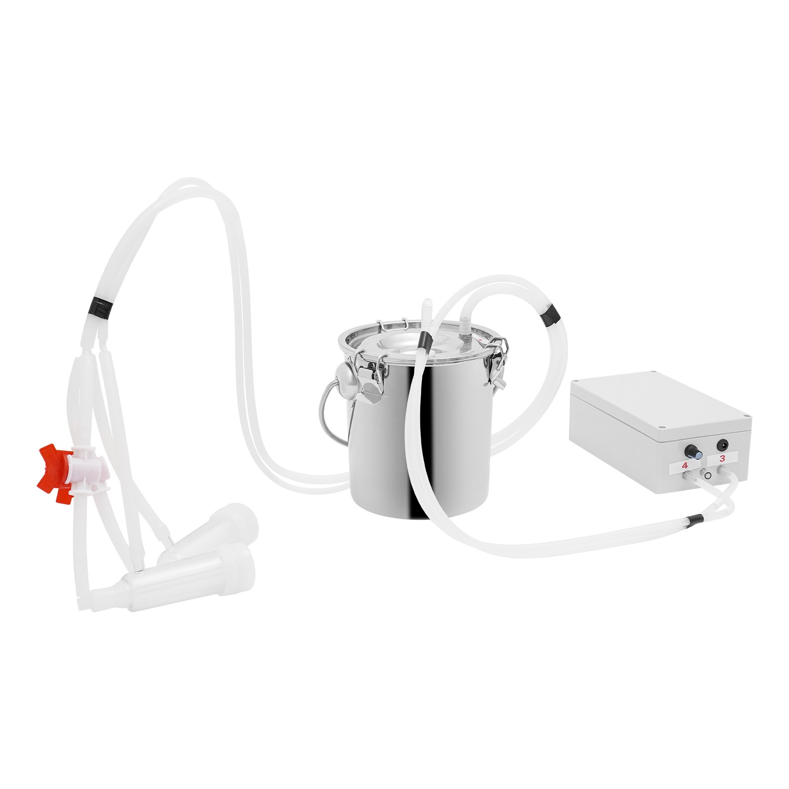 Pulsation Cow Milking Machine, Electric Cow Milker, Milking Machine with Stainle